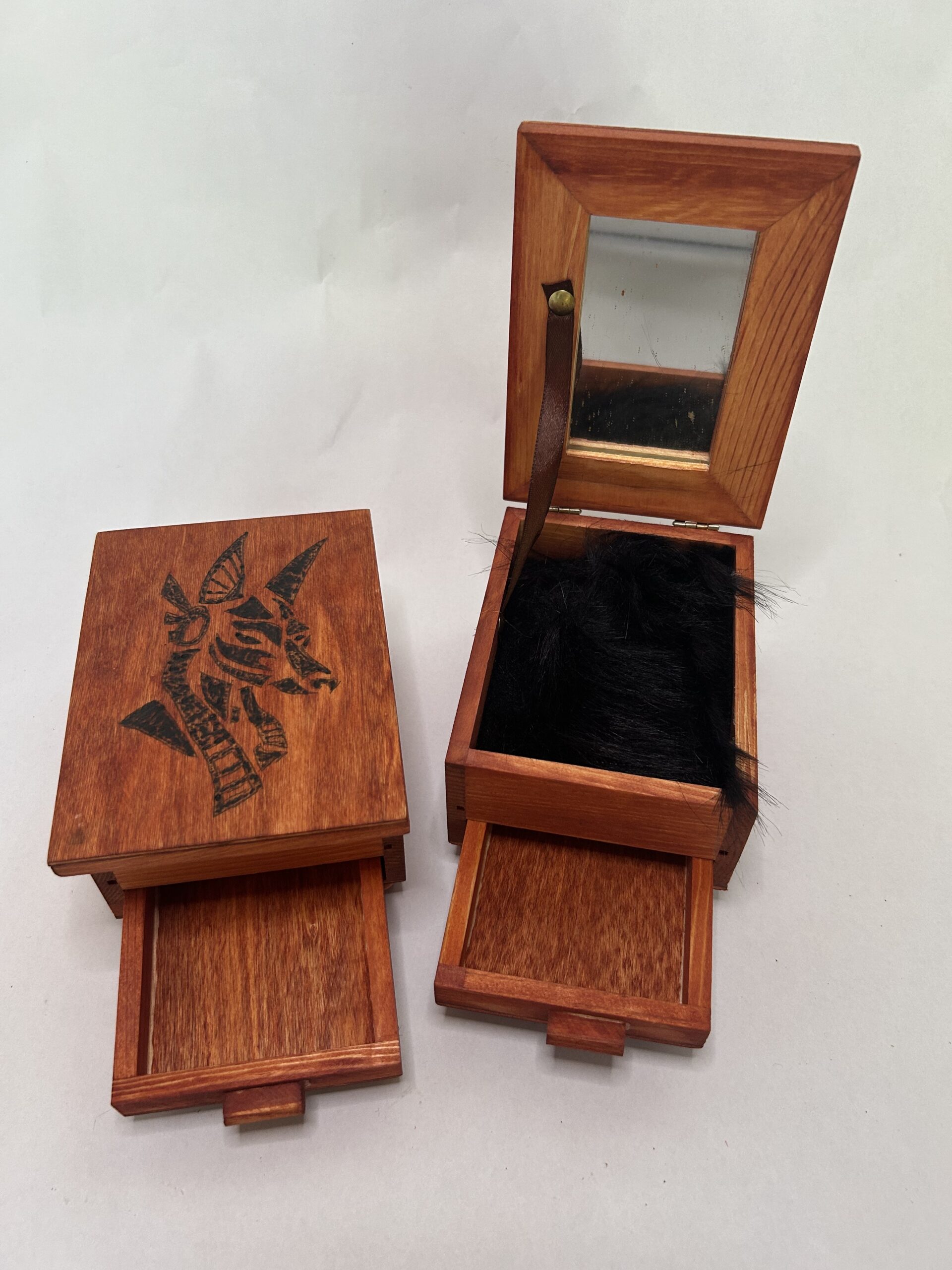 Small Wood Burned Jewelry Box - Image 4