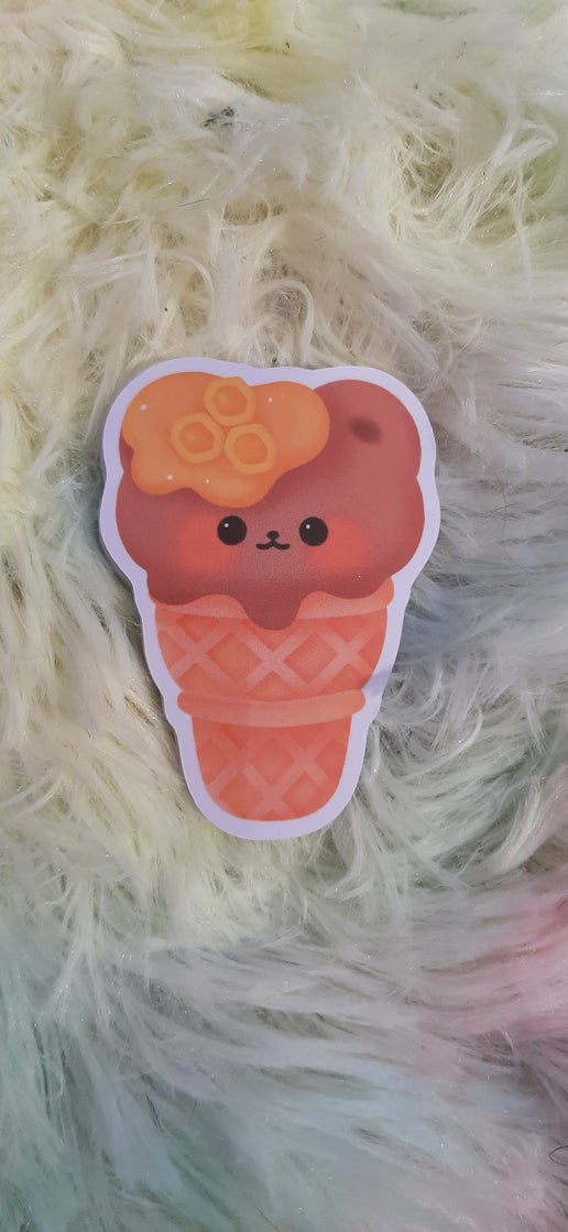 8 Dessert Ice cream Animal Vinyl stickers - Image 9