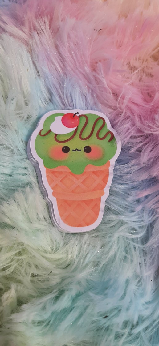 8 Dessert Ice cream Animal Vinyl stickers - Image 4